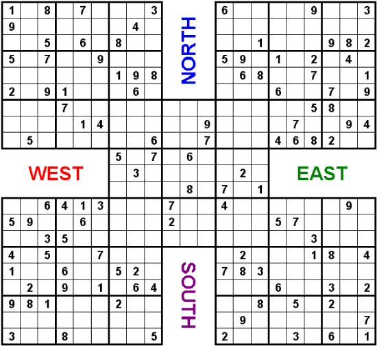 Samurai Sudoku - Good Luck!