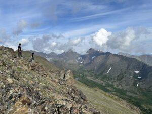 Shrike841 and rb127126 surveying McHugh valley – photo by RSPace